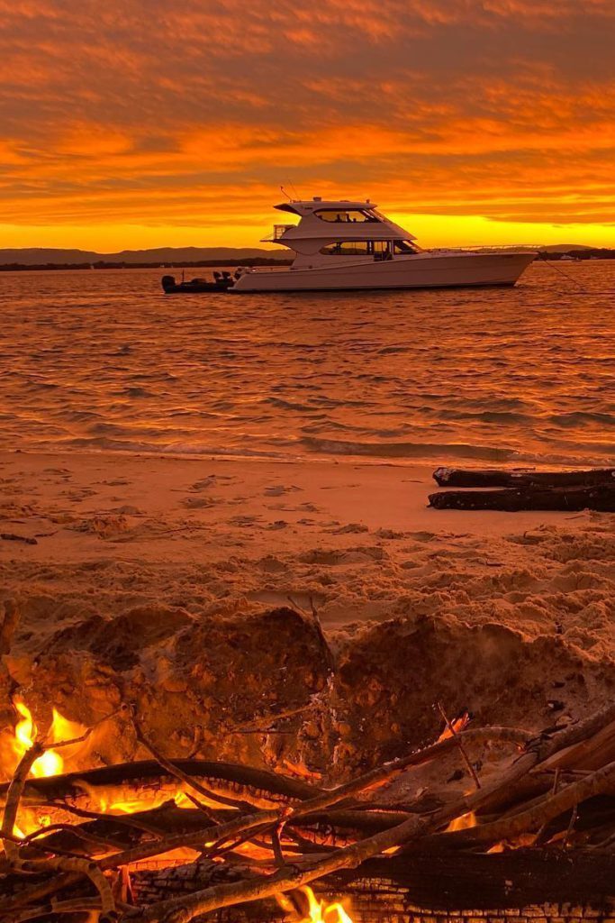 sunset bonfire beach brisbane gold coast noosa byron bay moreton bay